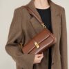 High-Quality Soft Cowhide Armpit Bag for Women – 10.2" Baguette Shoulder Bag – Niche Office Fashion Style