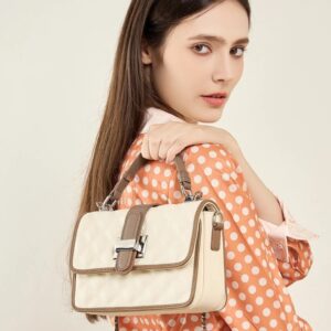 High Quality Genuine Leather Crossbody Shoulder Bag for Women - Embossed Diamond Pattern Satchel Style