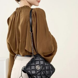 High-Quality Genuine Leather Women's Office Backpack Fashionable Embossed Leather Backpack  For School, Work, and Play