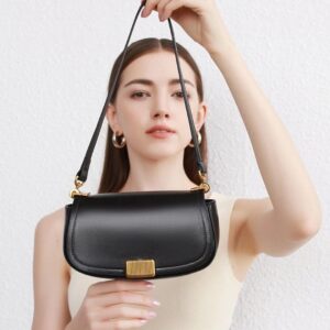 Women's Vintage Style Shoulder Bag – High-Quality Genuine Leather Handbag – Elegant Size 20 (7.9") for Everyday Use, Office & Outings