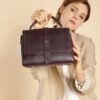 Women's Satchel Style Crossbody and Shoulder Bag – Basic Design, Soft Genuine Leather, Elegant Handbag – Size 25 (9.8")